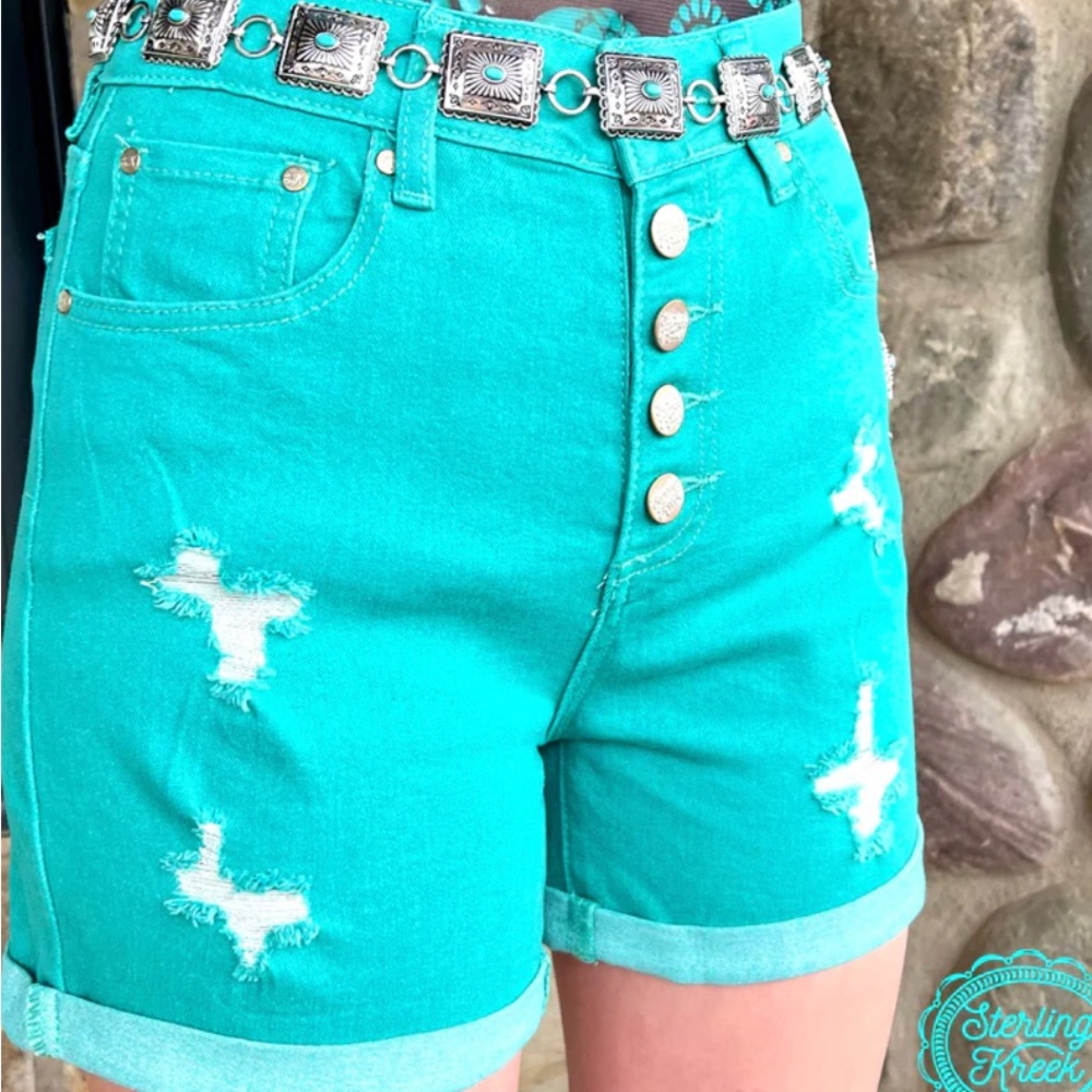 Sterling Kreek TENNESSEE WALKING SHORTS TURQUOISE NWT XL